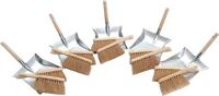 Kehrschaufelset m.Holzgr.10xKokoshandfeger 5xKehrschaufel