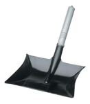 Kehrschaufel m.Holzgr.Kappe/Ring Bl.L220xB230mm Metall schwarz lack.