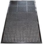 Fußmatte offene Ringe schwarz Gum.L1500xB900xS10mm