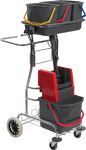 Reinigungswagenset Eimer 1x17l,3x6l/Presse/Stiel/ Halter/5Mopps STA