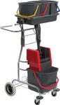 Reinigungswagenset Eimer 1x17l,3x6l/Presse/Stiel/ Halter/5Mopps STA