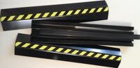 Kabelbrücken L400xB80xH20mm Alu.schwarz/gelb m.Doppelklebeband EHA