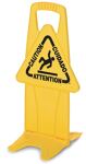 Warnschild Achtung Rutschgefahr 336mm 660mm gelb/schwarz