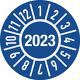 Einjahresprüfplakette, NW-Nr.: 9000477091 D.30mm J.2023 m.Monaten, Folie