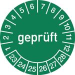 Mehrjahresprüfplakette, NW-Nr.: 9000477093 D.15mm gepr.2023-2028, Folie   