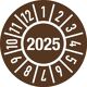 Einjahresprüfplakette D.15mm J.2025 m.Monaten Folie
