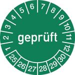 Mehrjahresprüfplakette D.15mm gepr.2025-2030 Folie