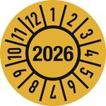 Einjahresprüfplakette D.15mm J.2026 m.Monaten Folie
