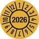 Einjahresprüfplakette D.30mm J.2026 m.Monaten Folie