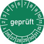 Mehrjahresprüfplakette D.15mm gepr.2026-2031 Folie Btl.a 100 St.