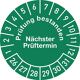 Mehrjahresprüfplakette D.30mm Prüfung bestanden 26-31 Folie Btl.a 100 St.