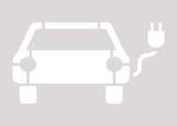Bodenschablone Parkplatz f.Elektrofahrzeuge L1200xB645mm PVC weiß