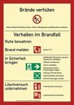 Brandschutzzeichen DIN EN ISO 7010 L210xB297mm Brandschutzordnung Folie