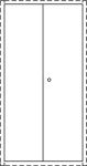 Türen-Anbausatz B.960mm Vollblech lichtgrau f.Regalhöhe 1900mm