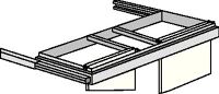 Teleskop-Hängerahmen B960xT400mm Vollblech lichtgrau,RAL7035