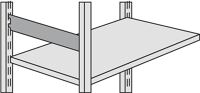 Seitensteg f.Büroregale T.600 mm lichtgrau