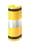 Anfahrschutz H.450xB.160mm f.Pfosten 90mm HDPE gelb m.Warnstreifen