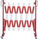 Scherengitter L4000xH1000mm m.Rollenfüßen rot/weiß