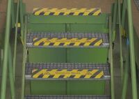 Antirutschtreppenprofil H30xB660xT110mm schwarz/gelb VA z.Schr.Vorsicht StufeSFS