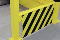 Unterfahrschutz L1080xH490mm STA gelb f.Rammschutzplanke m.Befestigungsmaterial