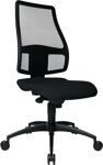 Bürodrehstuhl Punktsynchr.-T.schwarz 430-510mm Lehnenhöhe 650-710mm