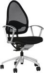 Bürodrehstuhl schwarz/Netz m.Punktsynchrontechnik Sitzhöhe 420-550mm
