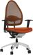 Bürodrehstuhl orange/Netz m.Punktsynchrontechnik Sitzhöhe 420-550mm o.Armlehnen