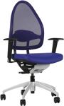 Bürodrehstuhl royalblau/Netz m.Punktsynchrontechnik Sitzhöhe 420-550mm