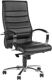 Chefsessel Leder/Kunstleder schwarz m.Knie-Wipptechnik 440-520mm
