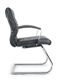 Besuchersessel Leder/Kunstleder schwarz m.Armlehnen,starr Sitz-B.480xT460mm