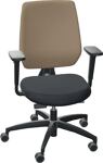 Bürodrehstuhl m.Synchr.-Techn.schwarz/cappuccino 390-510mm