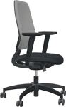 Bürodrehstuhl m.Synchr.-Techn.schwarz/platingrau 390-510mm