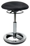 Hocker m.Standfußring Polster schwarz Sitz-H.440-570mm TOPSTAR