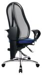 Bürodrehstuhl m.Permanentkontakt blau/blau 460-560mm m.Rl.TOPSTAR