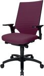 Bürodrehstuhl aubergine, NW-Nr.: 9000482892 m.Autosynchrontechnik, Sitz-H.420-550mm mit Armlehnen  