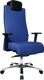 Bürodrehstuhl m.Punktsynchrontechnik blau 440 - 520mm m.Armlehnen Trgf.150kg