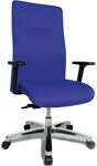 Bürodrehstuhl m.Punktsynchrontech. blau 440-520mm m.Armlehnen Trgf.150kg TOPSTAR