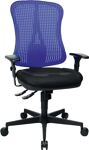 Bürodrehstuhl Head Point SY m.Synchronmechanik blau/schwarz 390-510mm