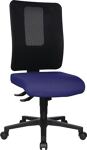 Bürodrehstuhl m.Synchr.-Techn.schwarz/blau 450-550mm Trgf.110kg TOPSTAR