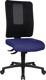 Bürodrehstuhl m.Synchr.-Techn.schwarz/blau 450-550mm Trgf.110kg TOPSTAR