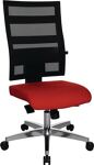 Bürodrehstuhl Punktsynchr.-T.schwarz/rot 450-550mm Trgf.110kg TOPSTAR