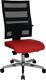 Bürodrehstuhl Punktsynchr.-T.schwarz/rot 450-550mm Trgf.110kg TOPSTAR