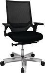 Bürodrehstuhl Punktsynchr.-T.schwarz/schwarz 450-550mm