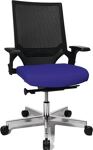 Bürodrehstuhl Punktsynchr.-T.schwarz/blau 420-550mm m.Lehnen Trgf.110kg TOPSTAR