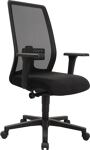 Bürodrehstuhl Synchr.-M.schwarz/schwarz 430-540mm m.Lehnen Trgf.110kg TOPSTAR