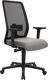 Bürodrehstuhl Synchr.-M.hellgrau/schwarz 430-540mm m.Lehnen Trgf.110kg TOPSTAR