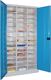 Sortierschrank H1950xB1000xT400mm 39 Fächer 2 Flügeltüren lichtgrau/lichtblau