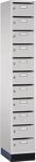 Postverteilerschrank H1950xB320xT500mm 11 Fächer lichtgrau/lichtgrau C+P