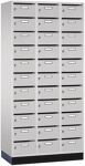 Postverteilerschrank H1950xB920xT500mm 33 Fächer lichtgrau/lichtgrau C+P
