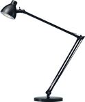 Schreibtischleuchte Alu., NW-Nr.: 9000483078 schwarz mit Standfuß, m.Leuchtmittel,Ausladung max. 900mm LED  